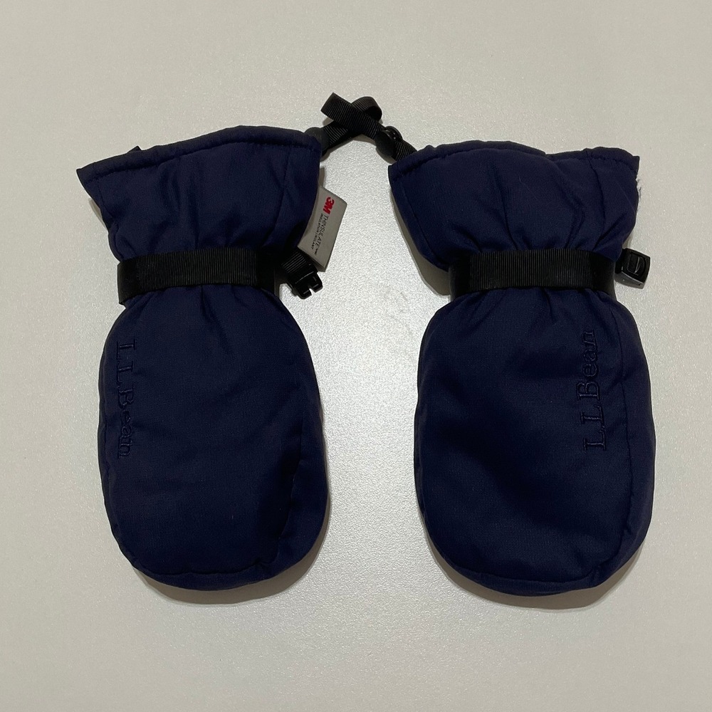 LL Bean Toddler Cold Buster Mittens Navy Blue 3M Thinsulate 2T-4T